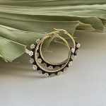 گوشواره‌ منجوق‌بافی مدل گٌل گٌلی