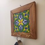 جا کلیدی چوبی با کاشی هفت رنگ کد 2