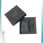 ست چرم پیتون دوتیکه جاکارتی و جاسوییچی