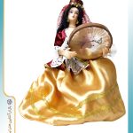 عروسک سنتی محلی دف زن نشسته