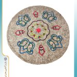 رومیزی گلدوزی شده نمدی طرح چهار