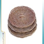 سبد سبزی حصیری روشن (ارغوان بافی)
