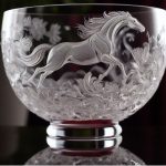 محصول سفارشی ظرف کریستال طرح اسب