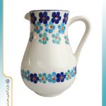 پارچ سرامیکی طرح گل‌ آبی