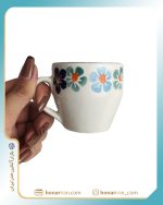 ست فنجان و نعلبکی سرامیکی طرح گل‌ آبی - Image 4