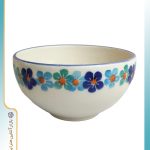 کاسه سرامیکی طرح گل آبی