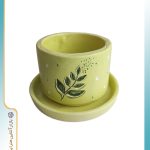 گلدان سرامیکی طرح برگ