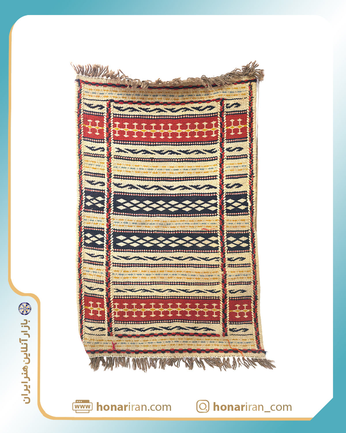 78 گلیم دستباف سنتی | طرح شماره 4 - Image 1